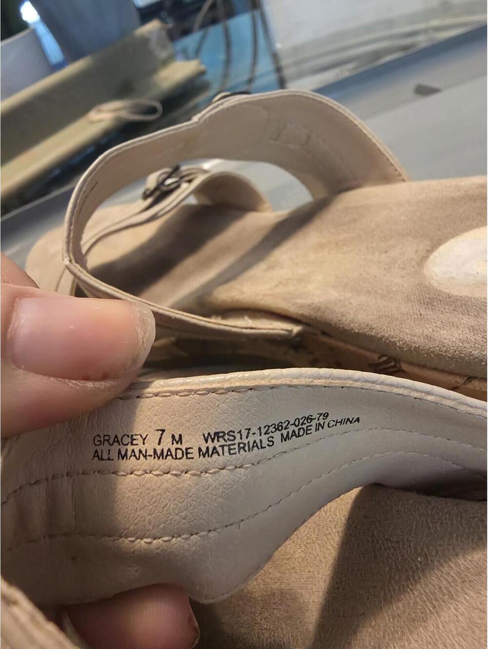 KIM ROGERS Women’s Beige Canvas Espadrille Wedge Heel Shoes Size 7 - Picture 3 of 5